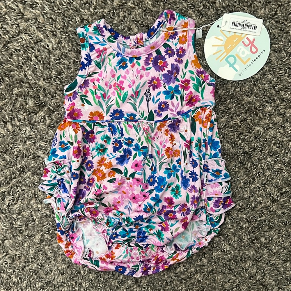 Little Sleepies NWT Sweet Pea Bubble Romper 0-3 months